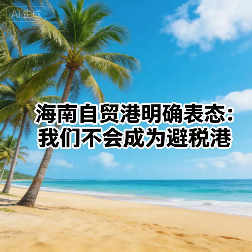 海南自贸港明确表态：我们不会成为避税港