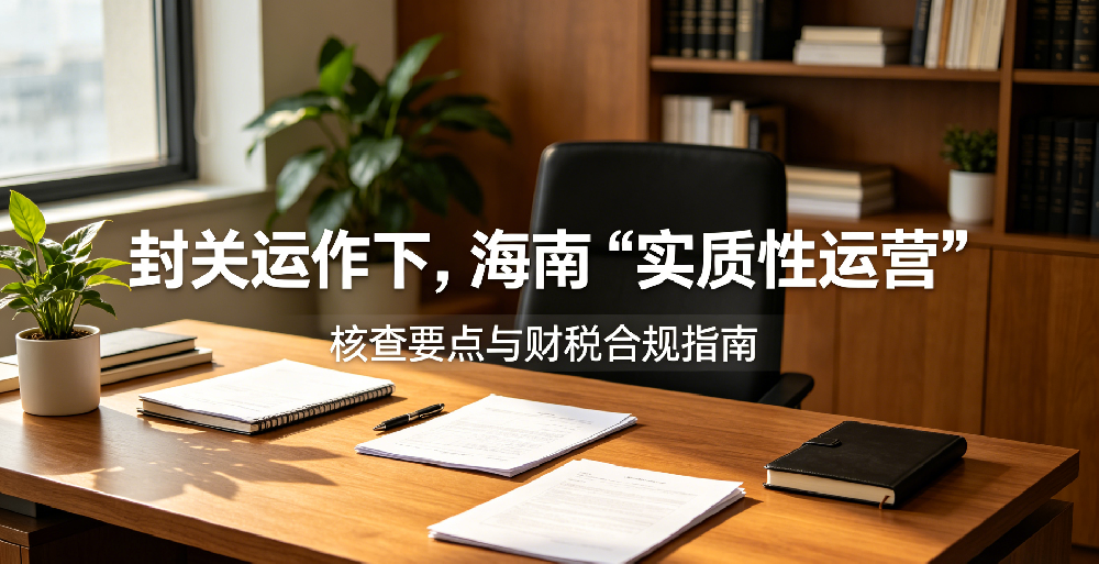 封关运作下，海南 “实质性运营” 核查要点与财税合规指南