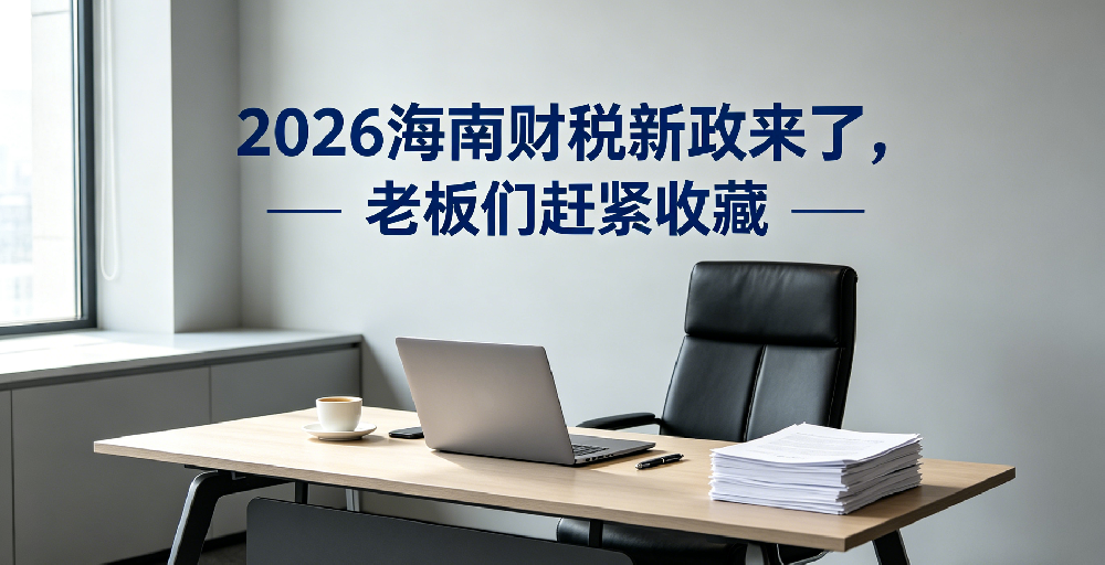 2026 海南财税新政来了，老板们赶紧收藏