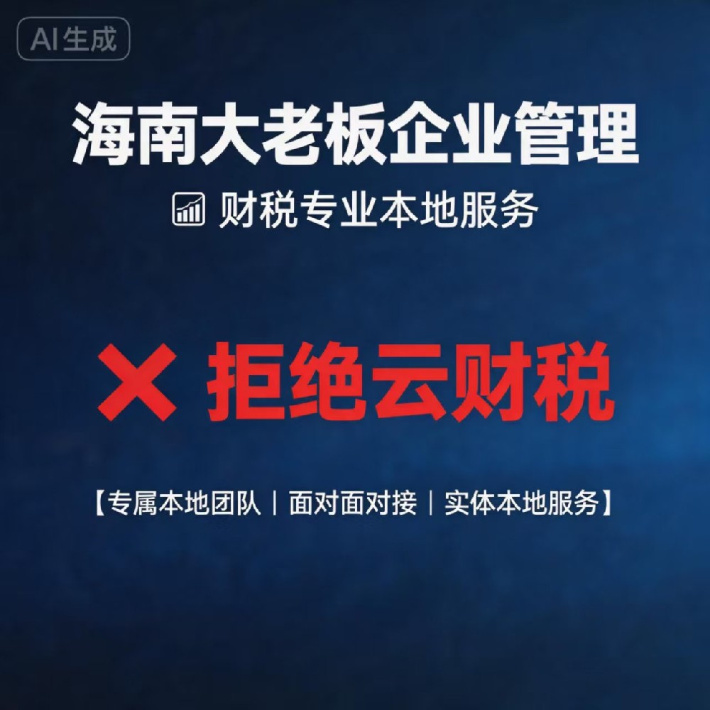 海口代理记账公司：大老板财税提供专业本地服务，拒绝云财税